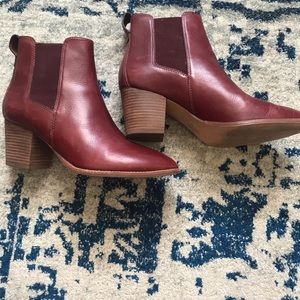 Madewell Booties Burgundy